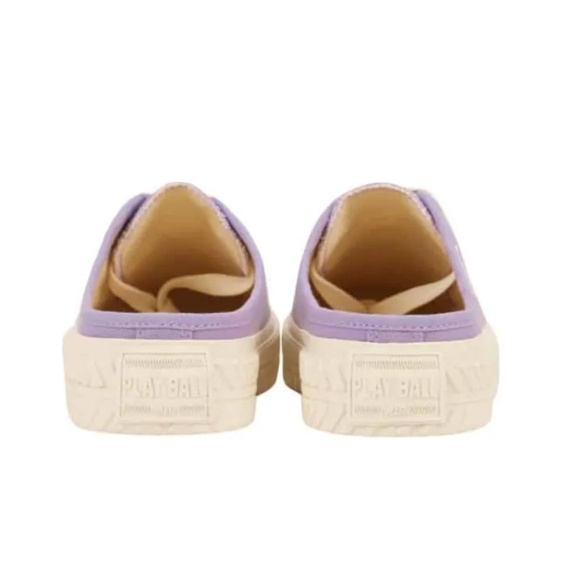 MLB Playball Mule Slip Resistant, Abrasion Resistant, Lightweight Low Top Canvas Shoes Women's Purple-4