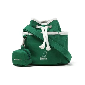 KANGOL Cotton Handbag, Crossbody Bag, Shoulder Bag Unisex Green
