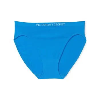 Victoria's Secret PINK SEAMLESS Seamless High-Leg Brief Panty /Blue Underpants Women's 1 Pack Blue