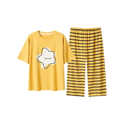 GOSO Pajama Set Women's Yellow Shades