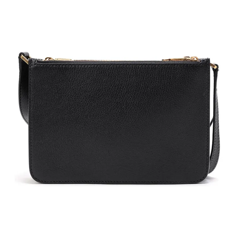 Burberry Leather Crossbody Bag, Shoulder Bag Women's Black Gold-3