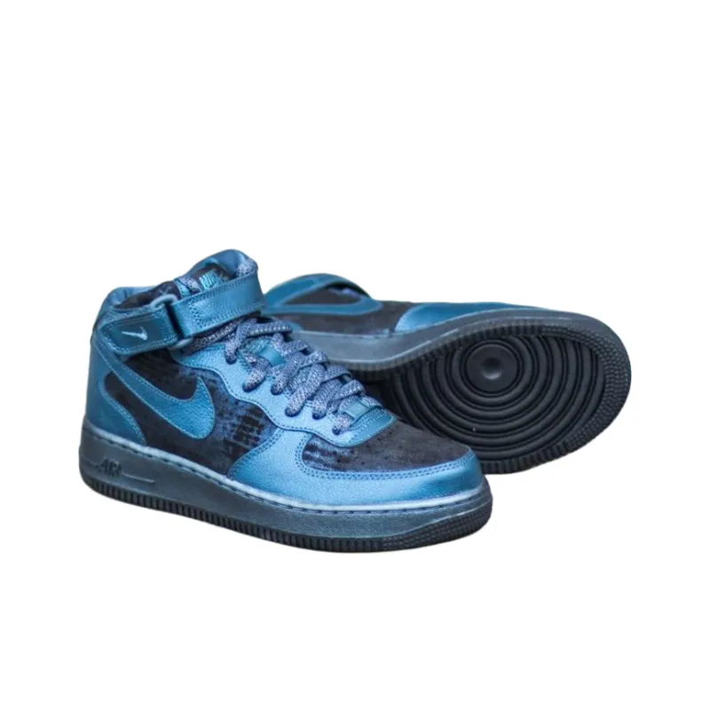 Nike Air Force 1 Mid '07 Prm Metallic Armory Navy Women's-2
