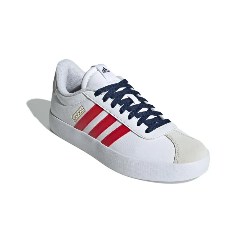 Adidas Vl Court 3.0 Cloud White Better Scarlet Team Navy Blue-2