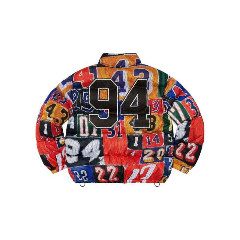 Supreme Mesh Jersey Puffer Jacket Multicolor L - POIZON