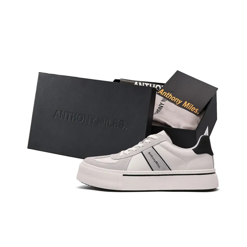 Anthony Miles Warm Slip Resistant Cushioning Wear Resistant Low Top Skateboard Shoes Men's White-1