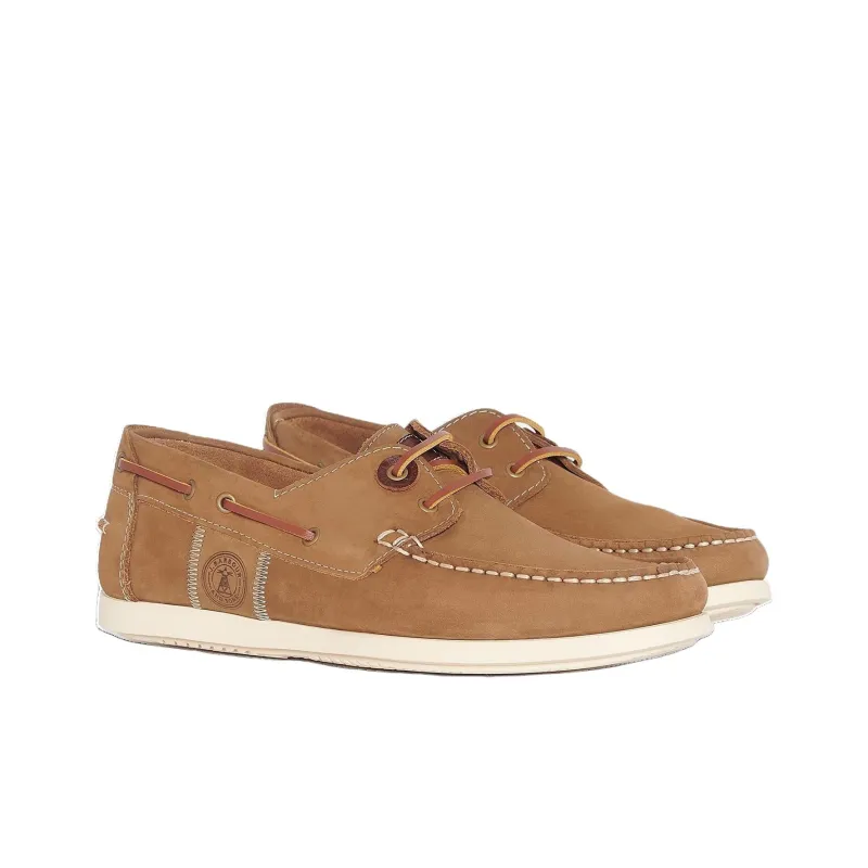 BARBOUR Boat Shoes Men Brown-2