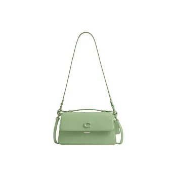 COACH Cow Leather Portable Crossbody Bag Shoulder Bag Medium Size Women's Light Pistachio Color