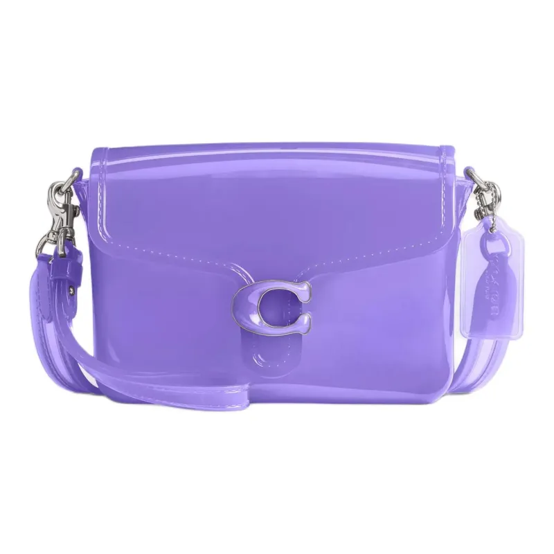 COACH Tabby PVC Jelly Bag Shoulder Bag Crossbody Bag Small Size Women's Silver Bright Purple-0