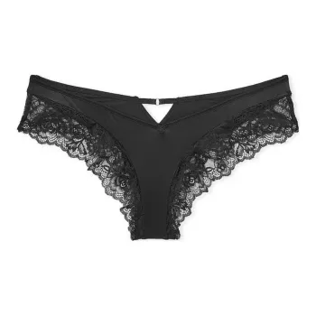 Victoria's Secret VERY SEXY Strappy Back High Leg Cheeky Panty/ Bk Underpants Women's 1 Pack Black