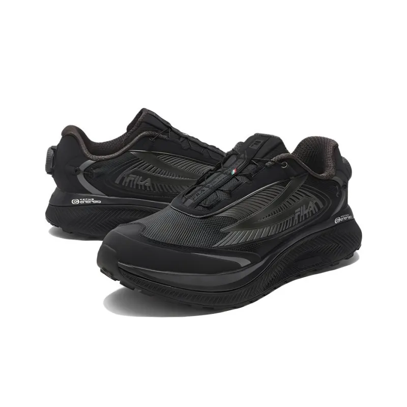 FILA BOA WOLF 1+ Anti Slip And Wear Resistant Water Resistant Low Top Casual Shoes Men's Black-2