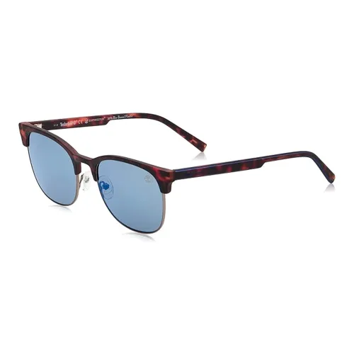 Timberland Injection Molded Plastic Irregular Shape Sunglasses Men's Dark Red