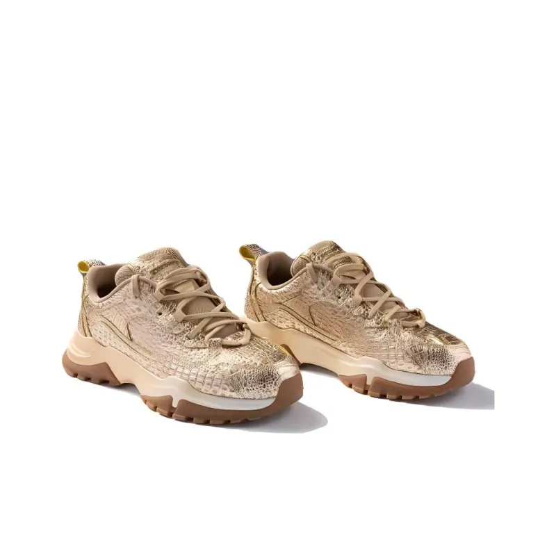 Discovery Expedition Cushioning Anti-Slip And Wear-Resistant Low-Top Chunky Sneakers Men's Gold-2