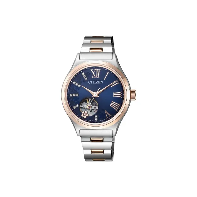 CITIZEN Mechanical Movement Stainless Steel Strap Watch 34mm Women's Watch Blue Dial-0