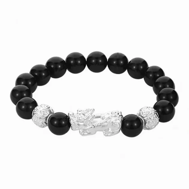 Lang Wind Obsidian Jade Bracelets Unisex-8