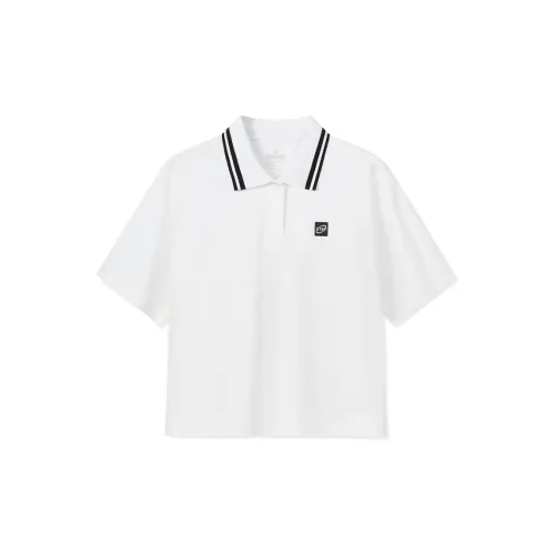 XTEP Vitality Series Polo Shirts Women's Pearl White