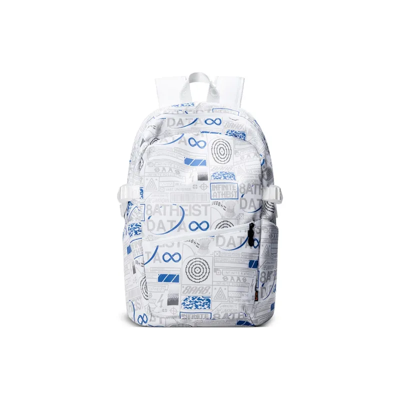 8atheist Polyester Students Backpack Laptop Bag Regular Unisex Starry White-0