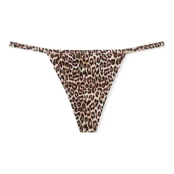 Victoria's Secret Stretch Cotton V-String Panty/Marzipan Cheetah Underpants Women's 1 Pack Leopard Print