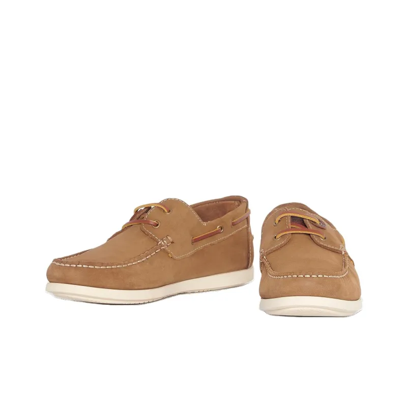 BARBOUR Boat Shoes Men Brown-4