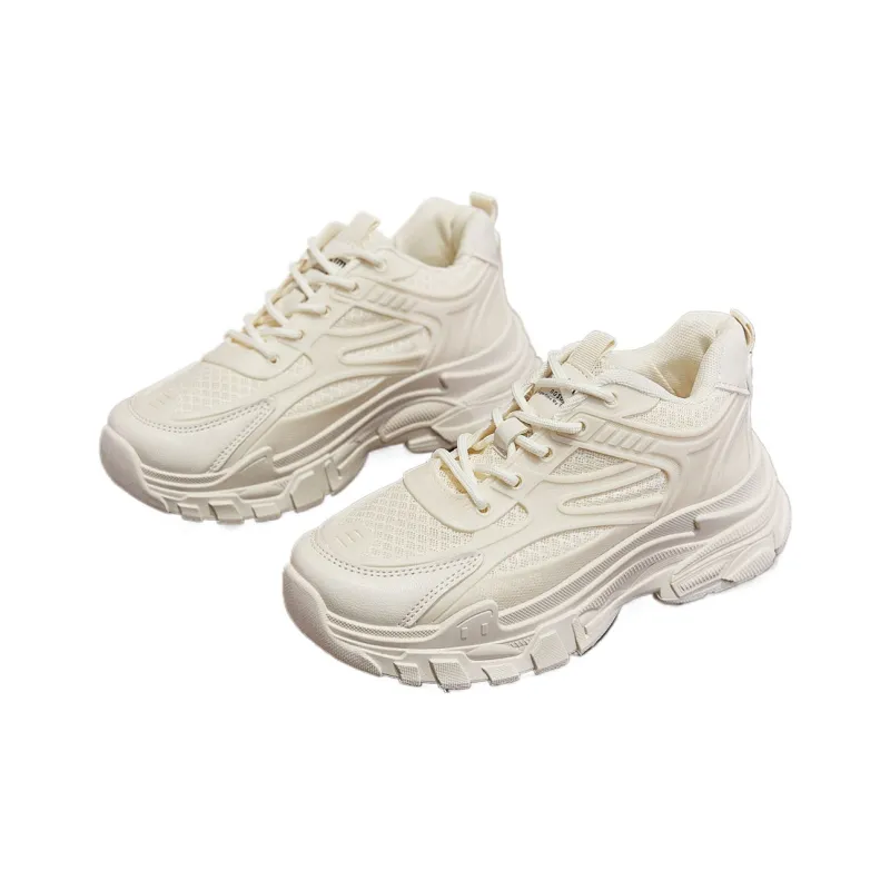 Medd Height Increasing Balance Impact Resistant Support Lightweight Breathable Low Top Chunky Sneakers Women's-41