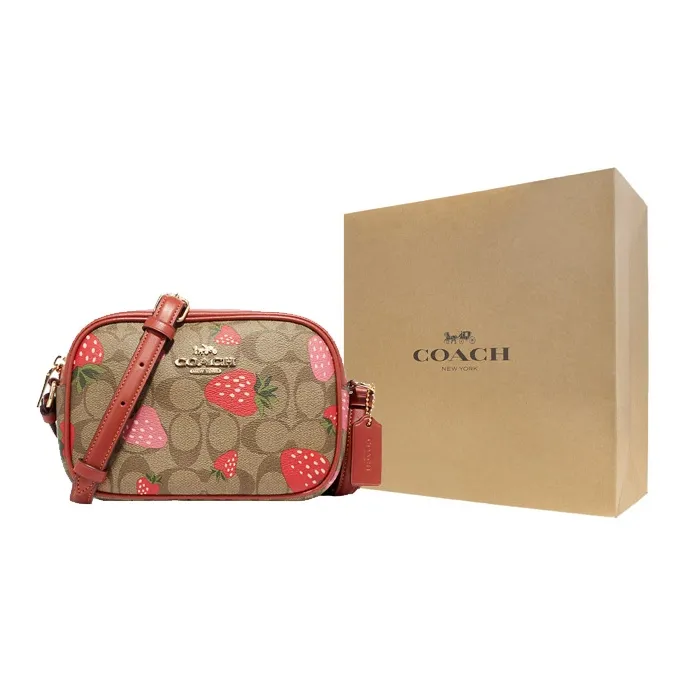 COACH Jamie Canvas With Leather Shoulder Bag, Crossbody Bag Trumpets Women's Brown-4