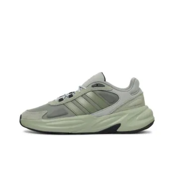 Adidas Cloudfoam Abozelle Anti-Slip Wear-Resistant Low-Top Casual Shoes Men's Gray Green