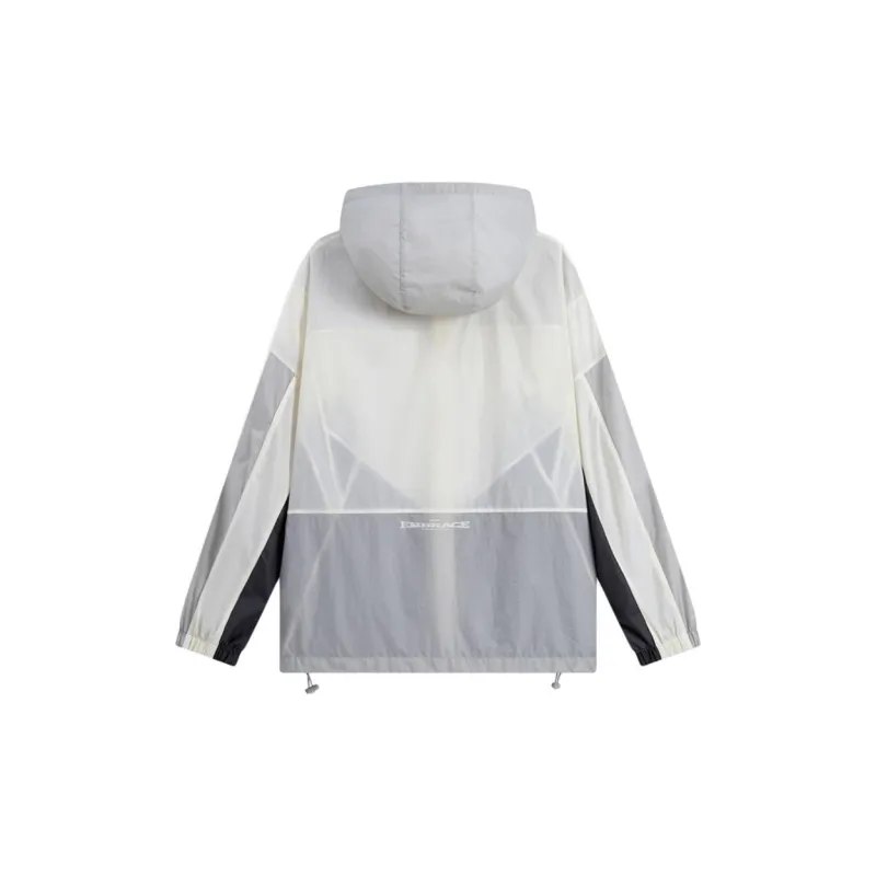 XTEP Trench Coat Men's Cotton White/Castle Hidden Gray-1