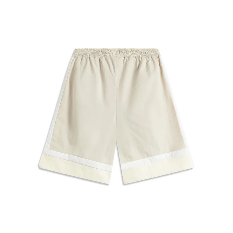 LiNing Badfive Sports Shorts Men's Mica Gray Standard White Ecru-1