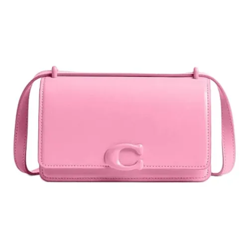 COACH Bandit Cow Leather Shoulder Bag, Crossbody Bag Small Size Women's Bright Pink