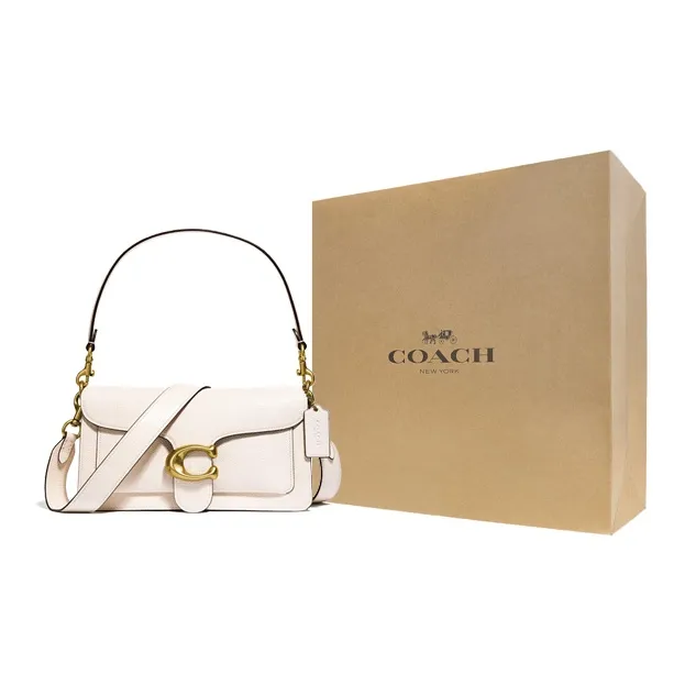 COACH Tabby Polished Pebbled Leather Wine God Bag Shoulder Bag Crossbody Bag Medium Size Women's White-9