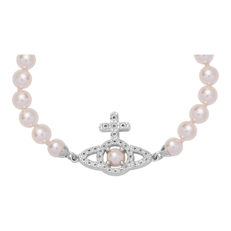 Vivienne Westwood Platinum Plated Pearl Bracelets Women's Silver White-1