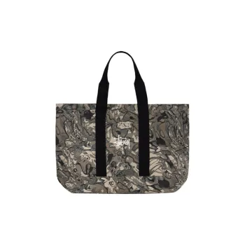 Stussy Cotton Tote Bag Shopping Bag Handbag Extra Large Unisex Camouflage