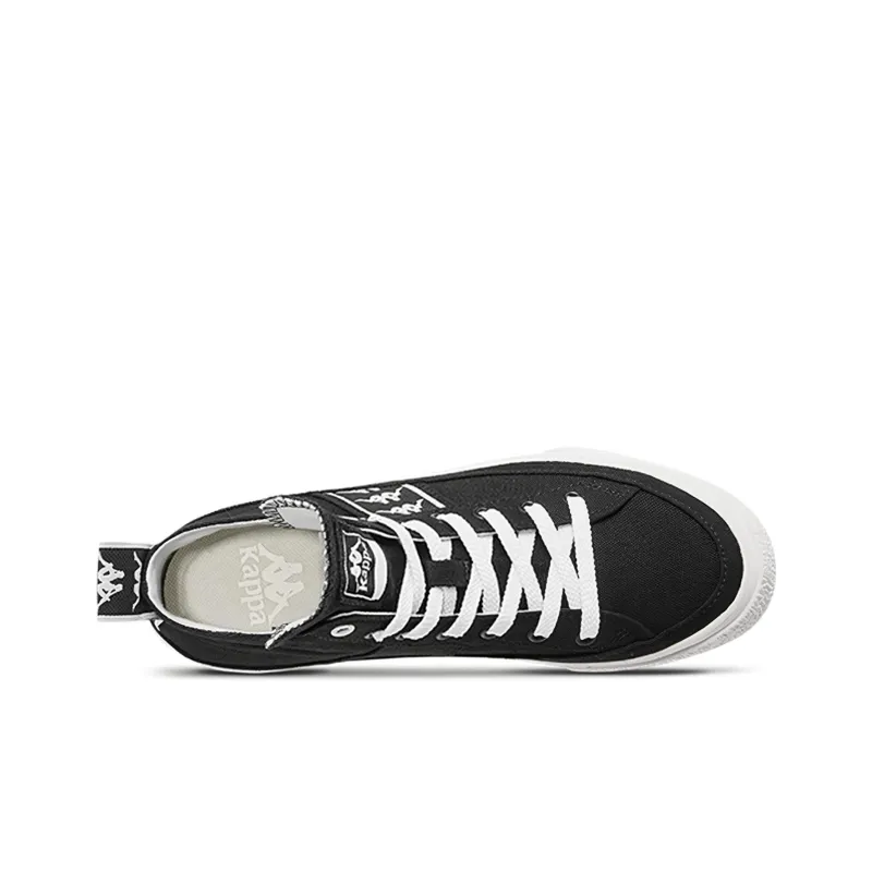 Kappa BANDA Anti Slip Wear Resistant High Top Skateboard Shoes Unisex Black-2