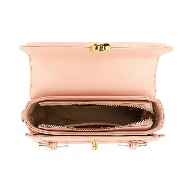 MEXICAN Polyurethane Shoulder Bag, Kelly Bag, Crossbody Bag, Handbag Regular Women's Cherry Blossom Pink-3