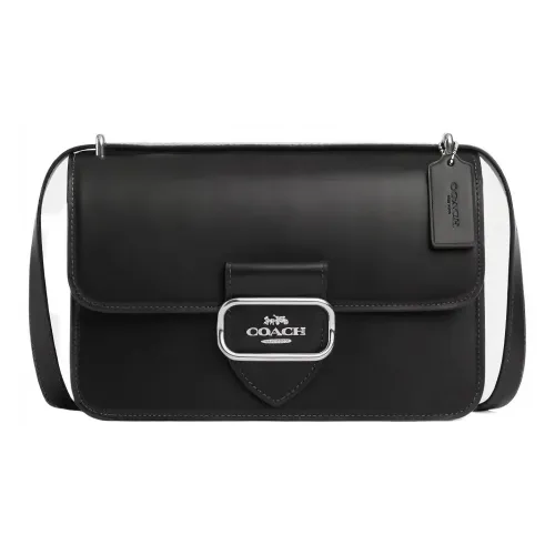 COACH Morgan Cow Leather Messenger Bag, Shoulder Bag, Crossbody Bag Medium Size Women's Black
