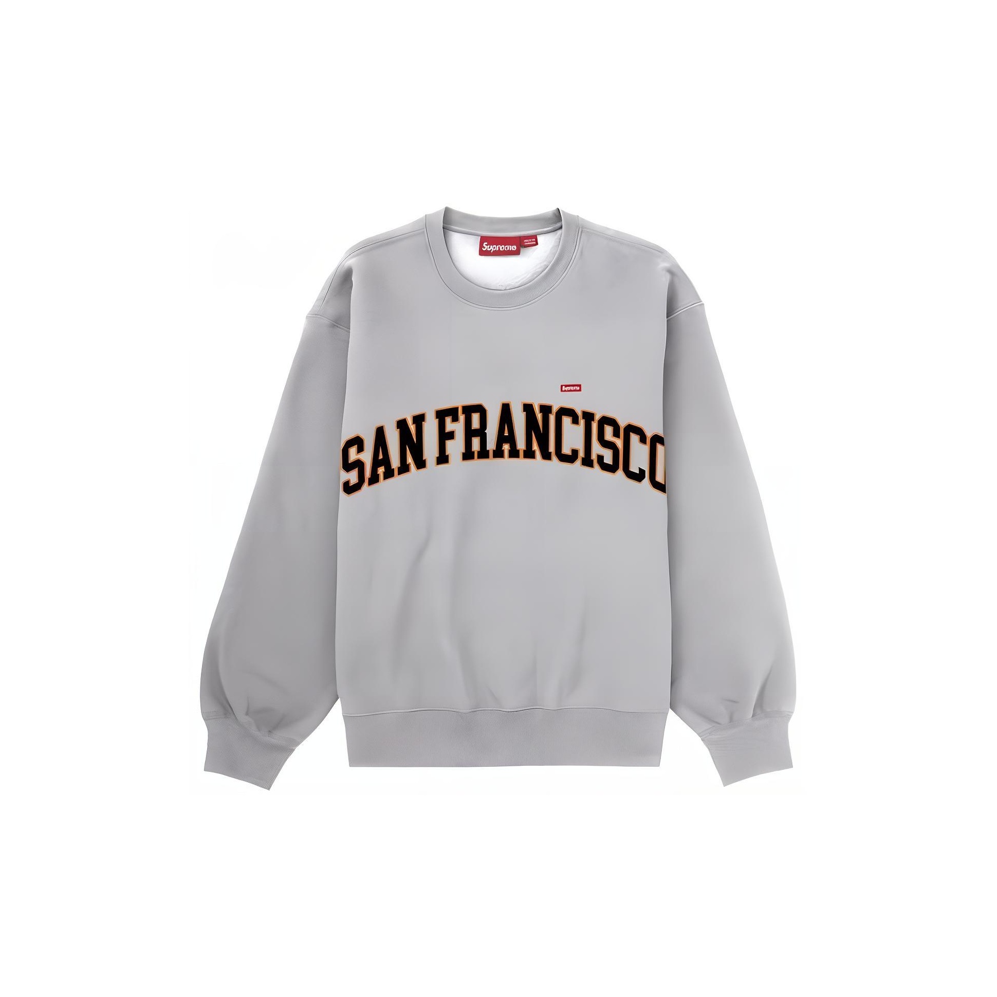 Supreme San Francisco Shop Small Box Crewneck New York-Ash