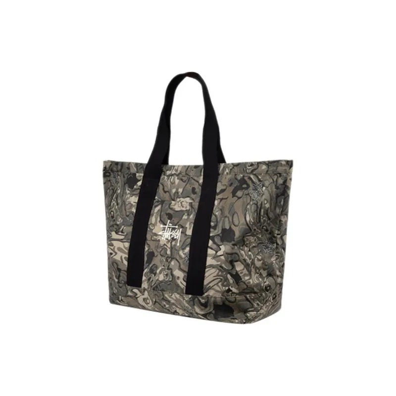 Stussy Cotton Tote Bag Shopping Bag Handbag Extra Large Unisex Camouflage-1