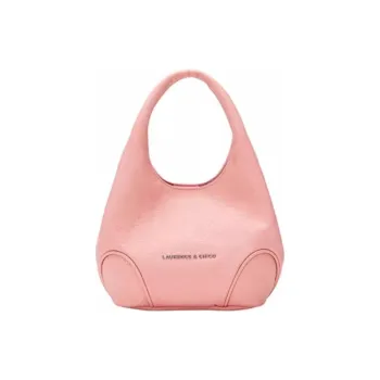 Laurence & Chico Top Grain Cow Leather Handbag Medium Size Women's Dusty Pink