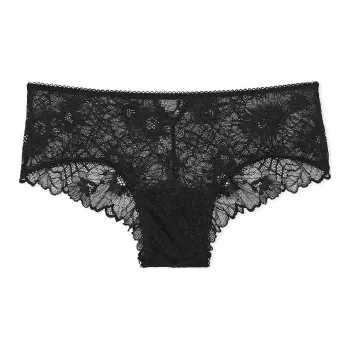 Victoria's Secret Pink THE LACIE Lace Cheeky Panty / Black Underpants Women's 1 Pack Black