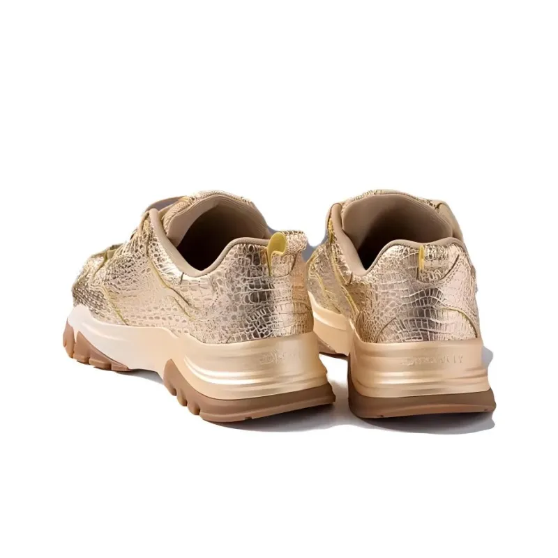 Discovery Expedition Cushioning Anti-Slip And Wear-Resistant Low-Top Chunky Sneakers Men's Gold-3