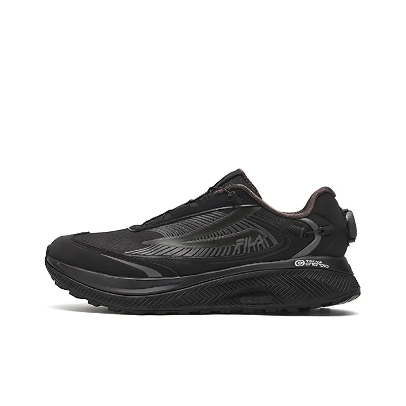 FILA BOA WOLF 1+ Anti Slip And Wear Resistant Water Resistant Low Top Casual Shoes Men's Black-0