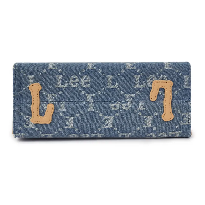 Lee Fabric Tote Bag, Crossbody Bag, Shoulder Bag, Handbag Small Size Women's Denim Blue-2