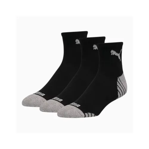 PUMA Men's Half-Terry Quarter Length Crew Socks 3 Pairs