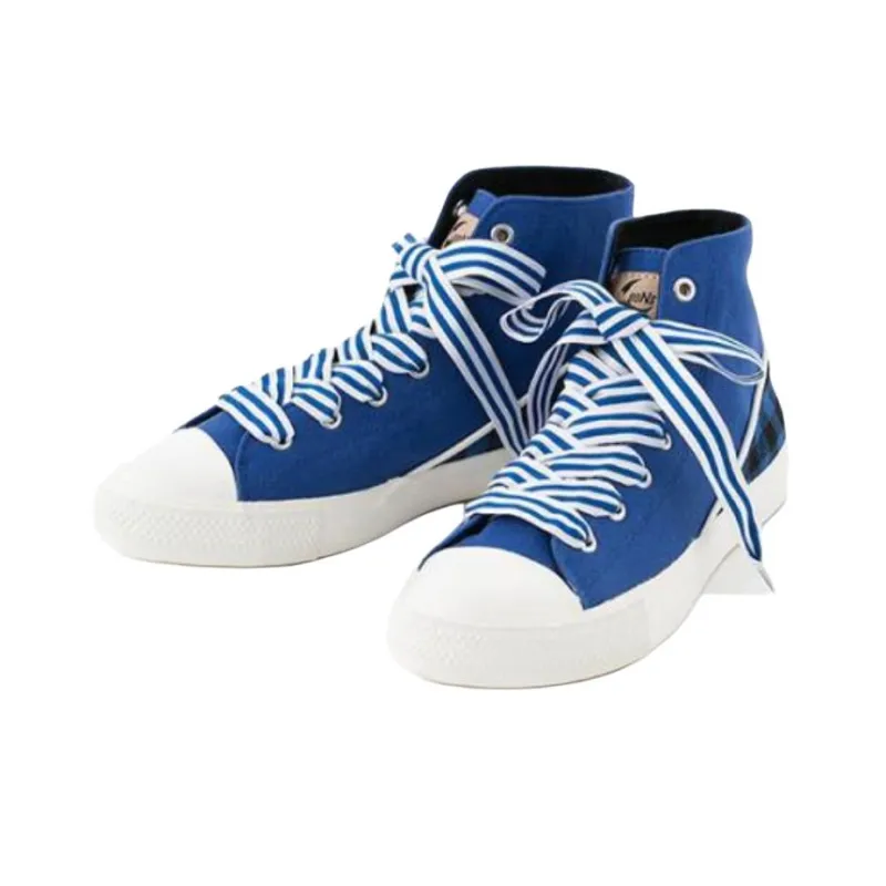 Vision Street Wear 80's Canvas Hi Anti Slip Wear Resistant High Top Canvas Shoes Unisex Blue-3