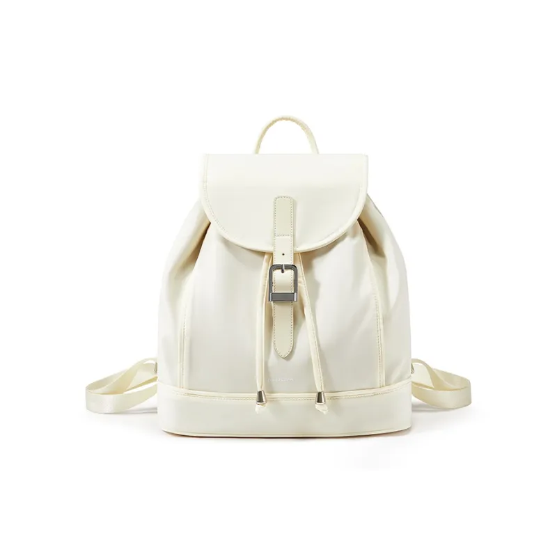 NANACREW Fabric Bucket Bag Backpack Regular Women's Black/Ecru/Burgundy-8