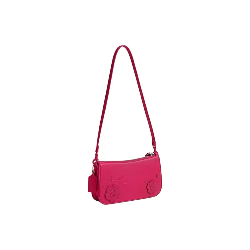 COACH Penn Cow Leather Handbag, Shoulder Bag Trumpets Women's Dragon Fruit-1