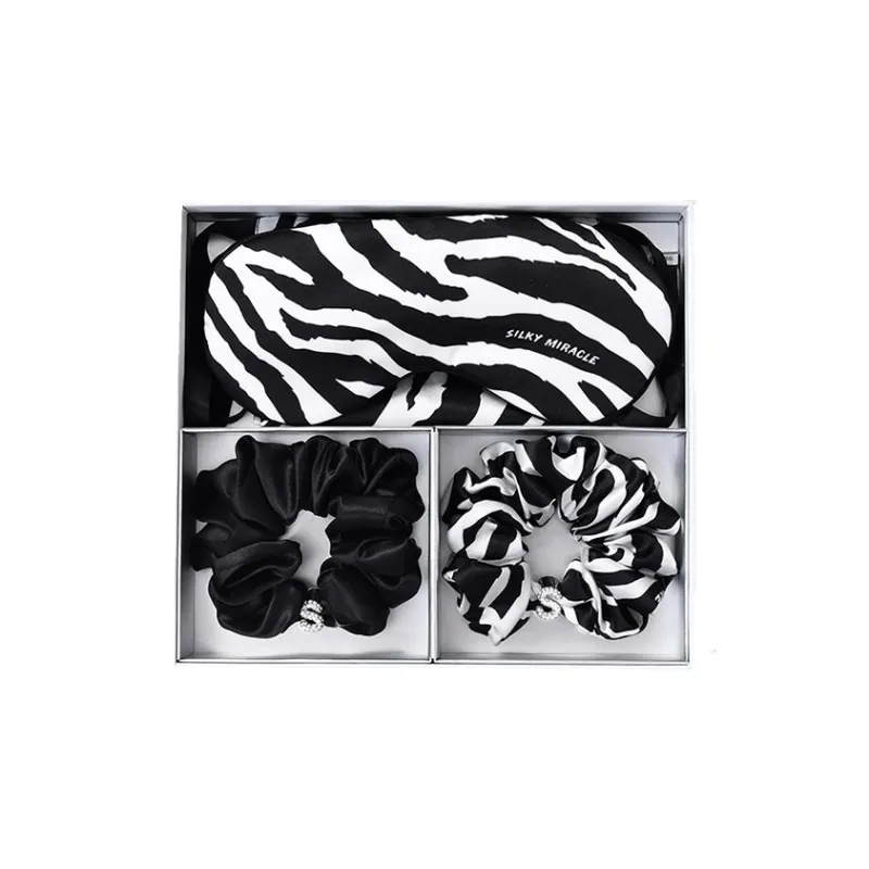 SILKY MIRACLE Hair Ties Women's Zebra Box-0