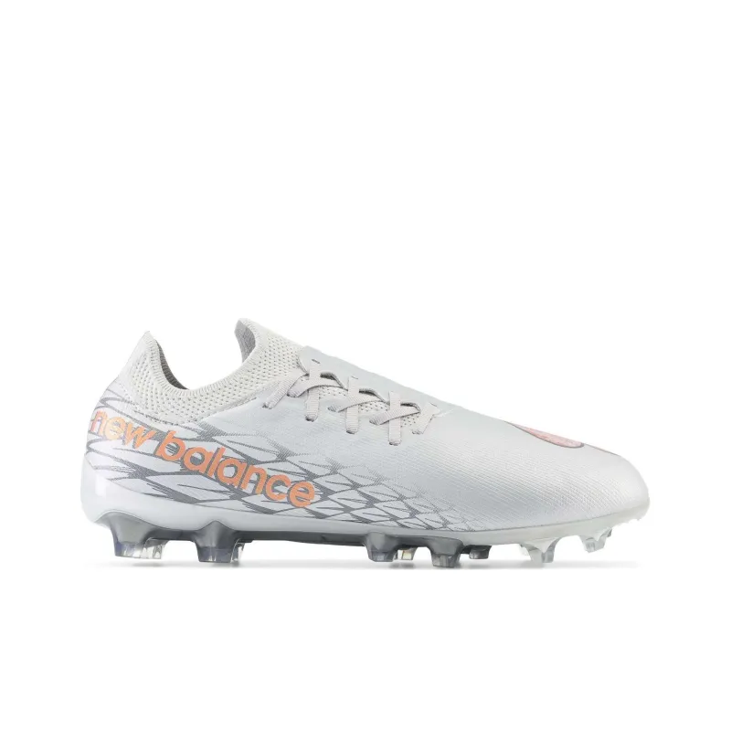 New Balance Furon V7 HG Hard Ground Anti Slip Wear Resistant Soccer Shoes Unisex White-1