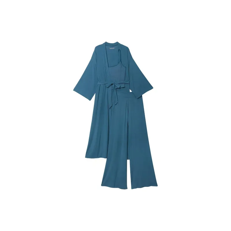 Victoria's Secret Modal 3-Piece Pajama Set/Ma Pajama Set Women's Midnight Blue-0