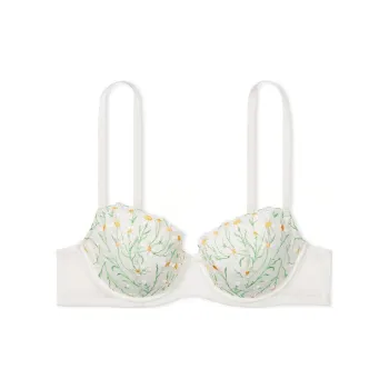 Victoria's Secret PINK DREAM ANGELS DaisyChainEmbroideryLightlyLined/Ws Bra Women's White