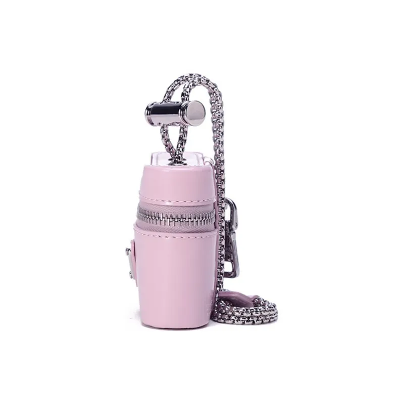 PRADA Leather Neck Pouch Earphone Cases Women's Snow Pink-2